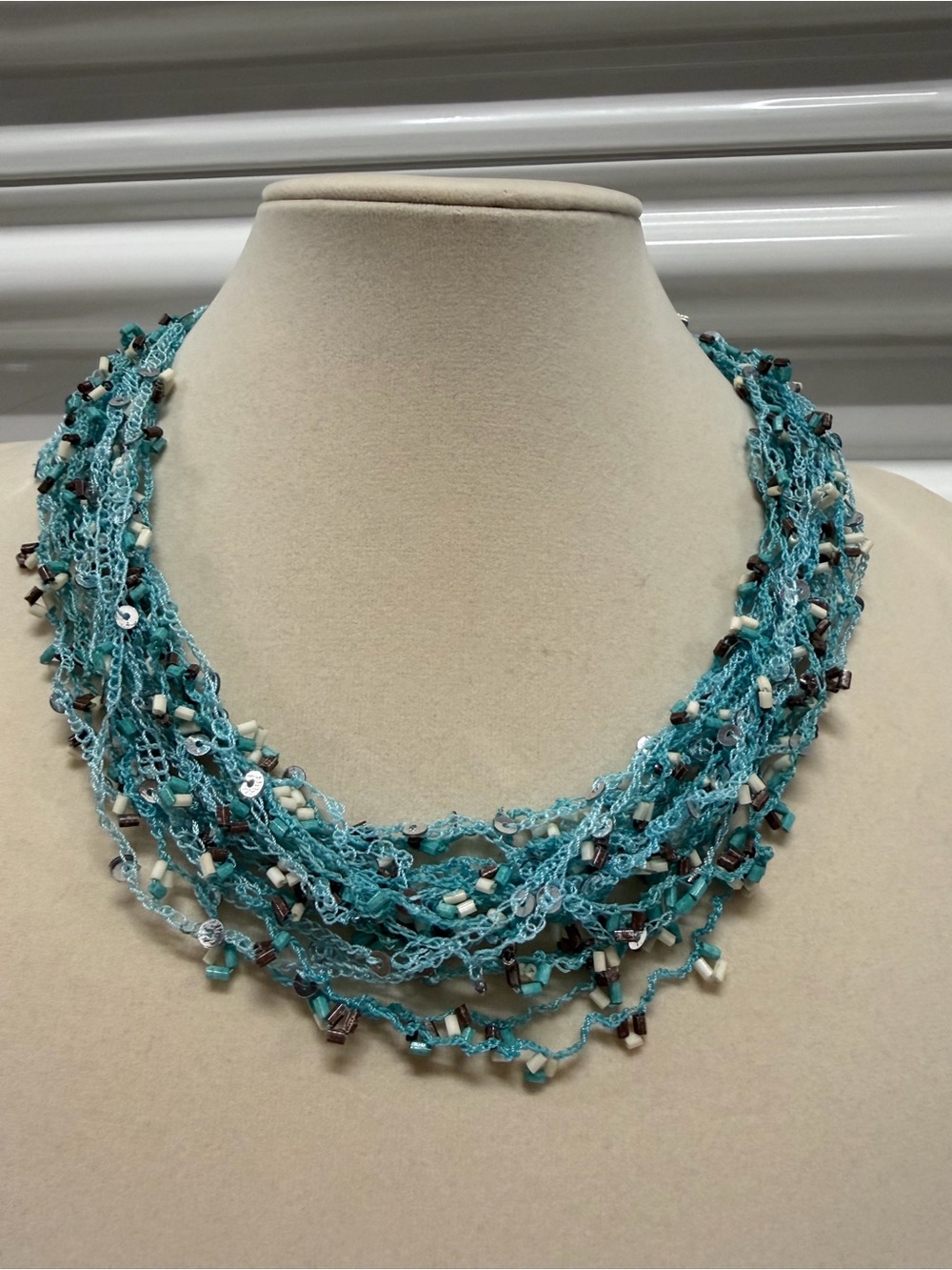 Unique blue necklace